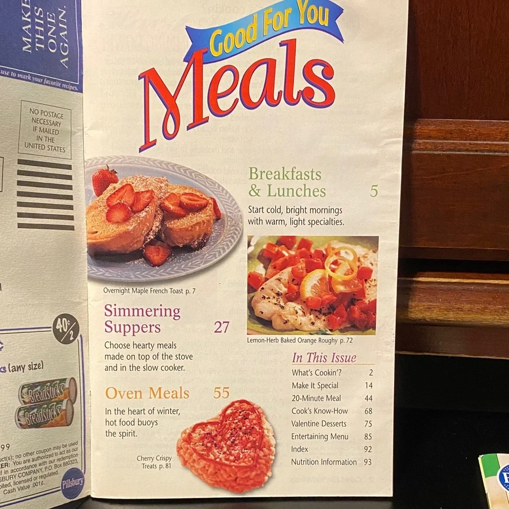 Pillsbury vintage cookbook magazines set of four from 1999